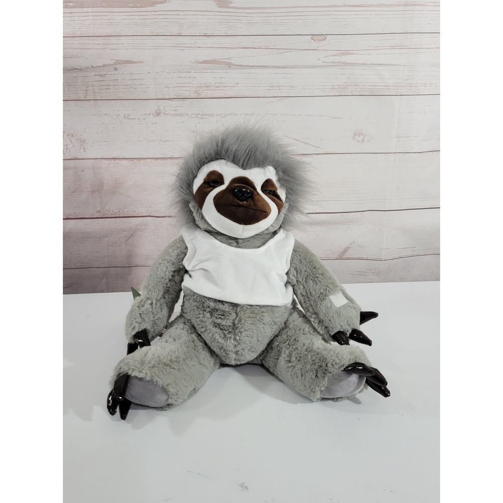 Moochie the Slacker Sloth Plush Gray White 14" Stuffed Toy Gearsout
